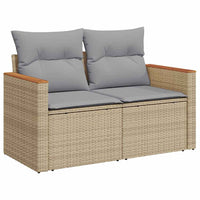 12 dalių sodo sofa komplektas su pagalvėmis bežinė Poli Ratanas Akacija - Namų Idėja
