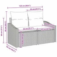 12 dalių sodo sofa rinkinys su pagalvėlėmis Juodas Poli ratanas Akacija - Namų Idėja