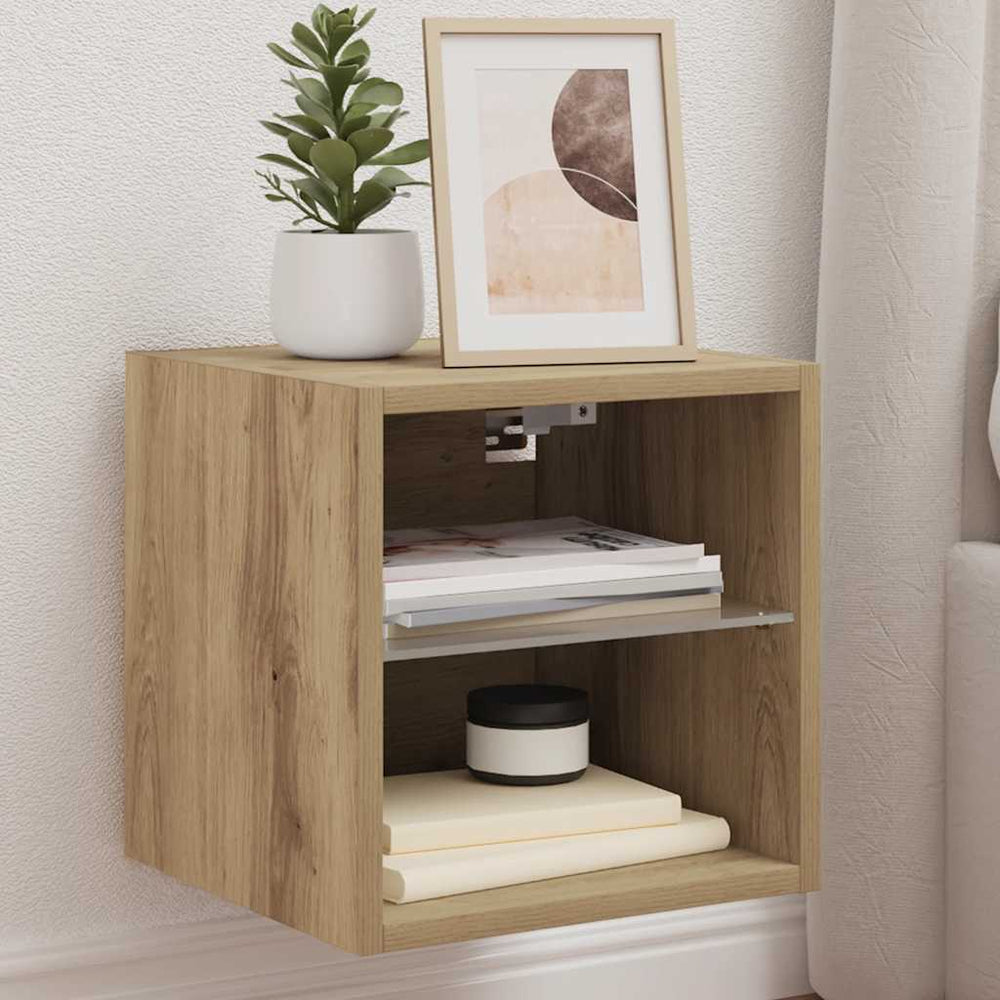 Sieninė TV spintelė su LED lemputėmis, artisano, 30x28,5x30cm