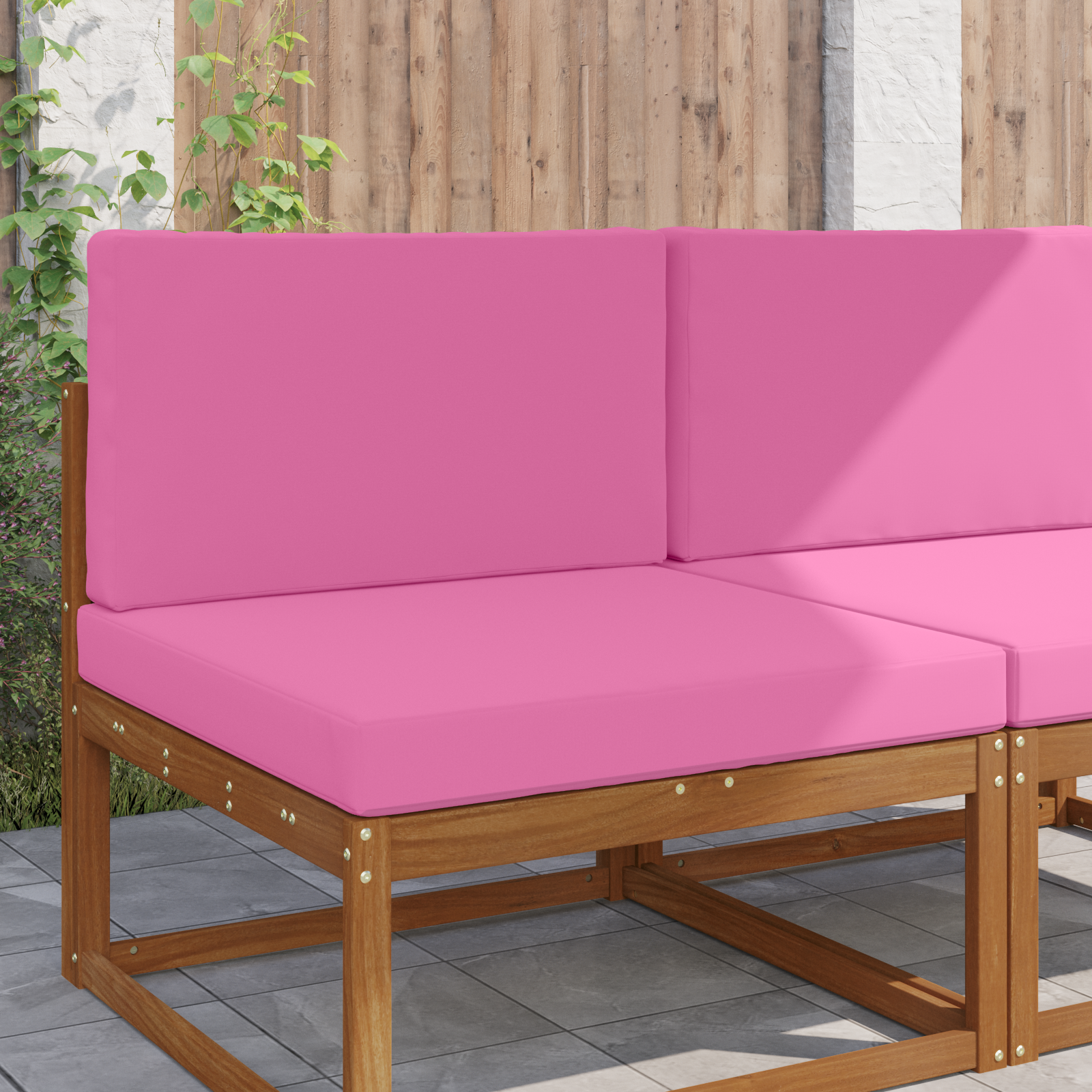 Lauko sofa pagalvėlė 2 pcs Rožinė Poliesteris