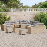 13 dalių sodo sofa komplektas su pagalvėlėmis bežinė poli ratanas akacija - Namų Idėja
