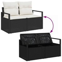 13 dalių sodo sofa komplektas su pagalvėlėmis juodo poli ratanas akacia - Namų Idėja