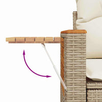13 dalių sodo sofa komplektas su pagalvėlėmis Kreminė Poli ratanas Akacija - Namų Idėja