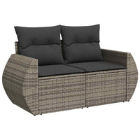 13 dalių sodo sofa komplektas su pagalvėmis pilka poli ratano akacijos - Namų Idėja