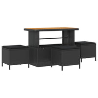 13 dalių sodo sofa rinkinys su pagalvėlėmis juodas poli ratanas akacija - Namų Idėja