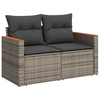 13 dalių sodo sofa rinkinys su pagalvėlėmis pilkas poli ratanas akacija - Namų Idėja