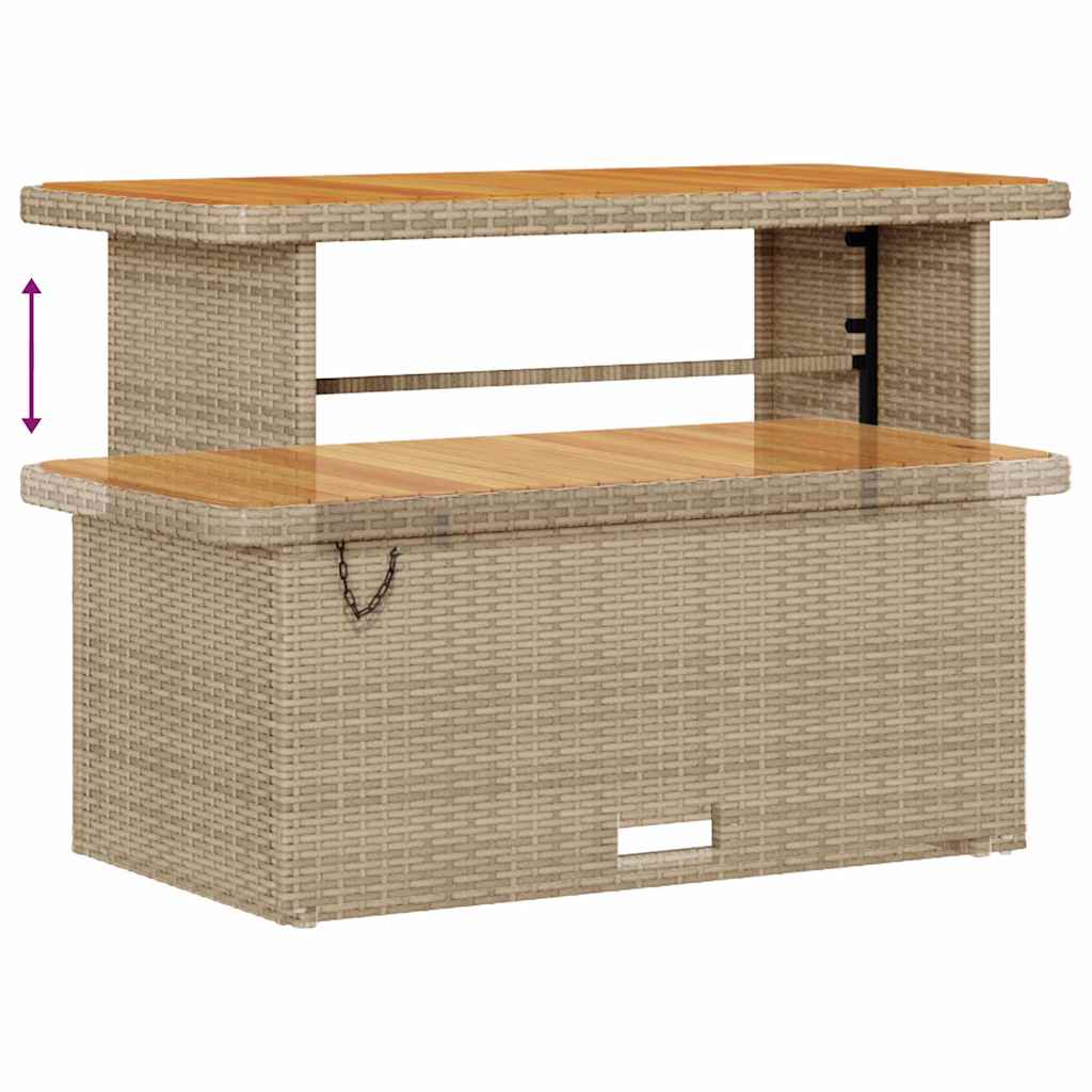 13 dalių Sodo Sofa Set su Pagalvėmis Smėlio Poli Ratanas Akacija - Namų Idėja