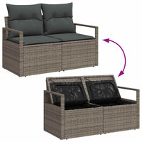13 dalių sodų sofa rinkinys su pagalvėmis pilka poli ratanas akacijos - Namų Idėja
