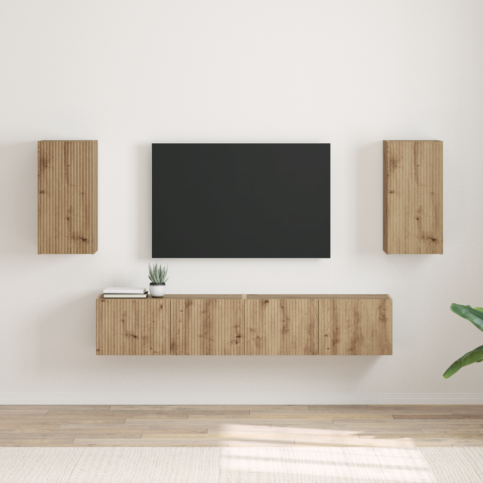 TV sieninė spintelė 2 pcs Meistrų ąžuolas 30 x 31 x 60 cm