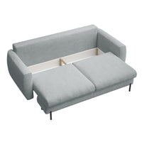 Sofa-lova SEANE, pilkas šenilas – apdailos detalė