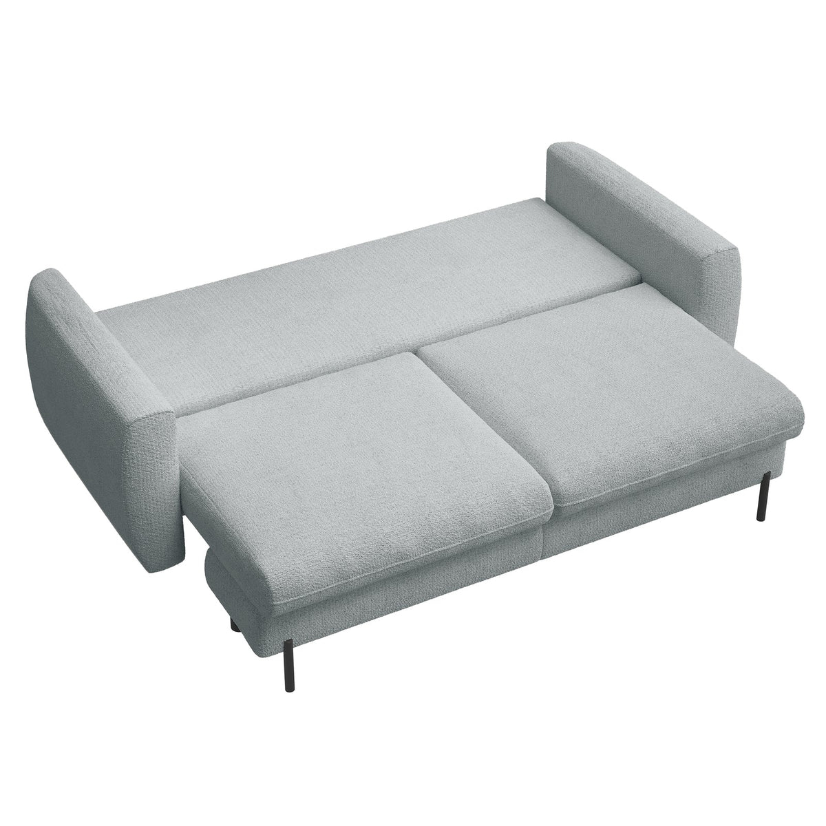 Sofa-lova SEANE, pilkas šenilas – siūlių detalė