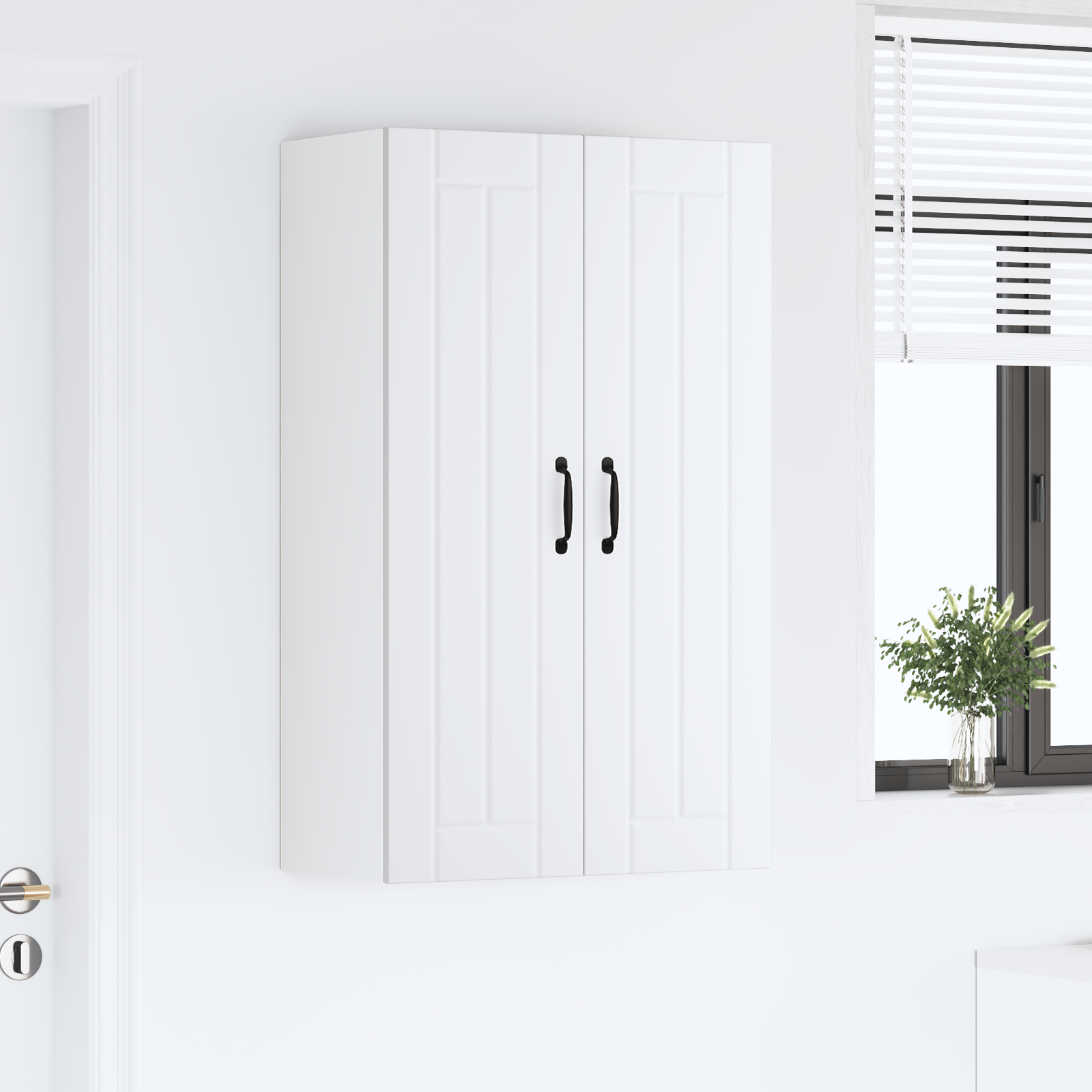 Kitchen Wall Cabinet with Shelf White 60 x 31 x 100 cm