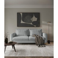 Sofa-lova SEANE, pilkas šenilas bendras vaizdas erdvėje