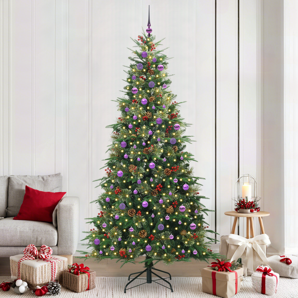 Artificial Folding Christmas Tree Green 240 cm PE and PVC