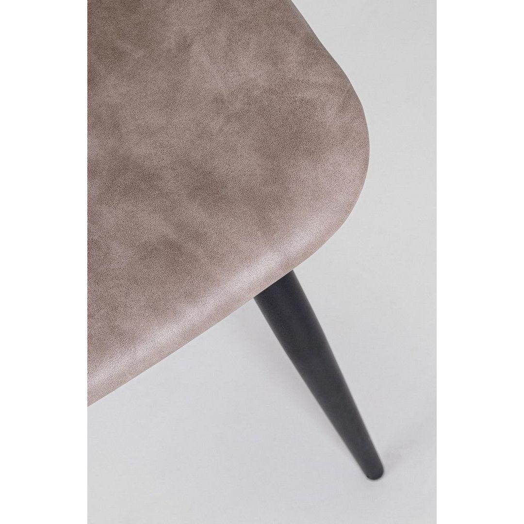 KYRA valgomojo kėdė, beige spalva, juodos kojos