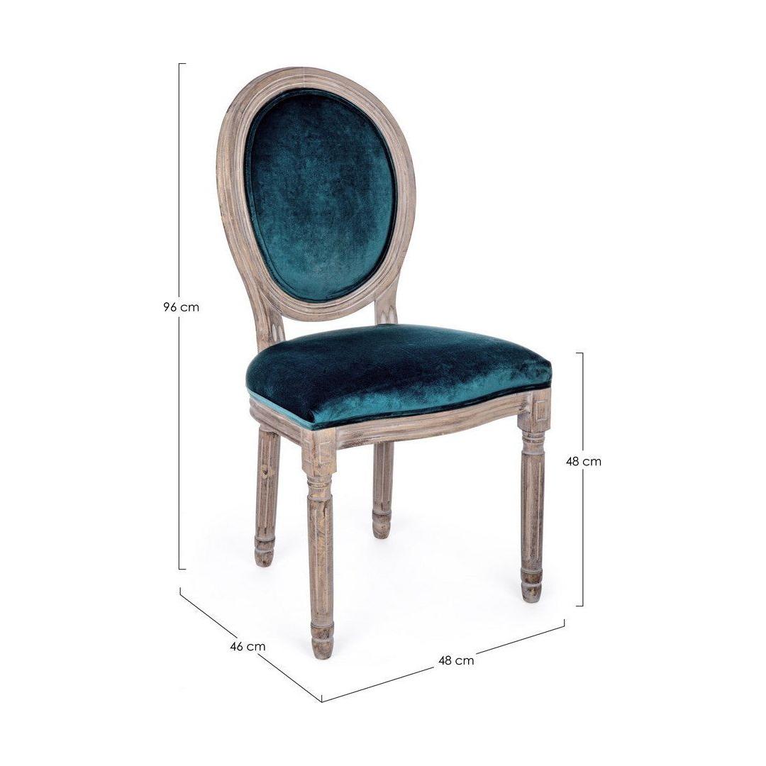 MATHILDE kėdė, turquoise spalva, aksomas