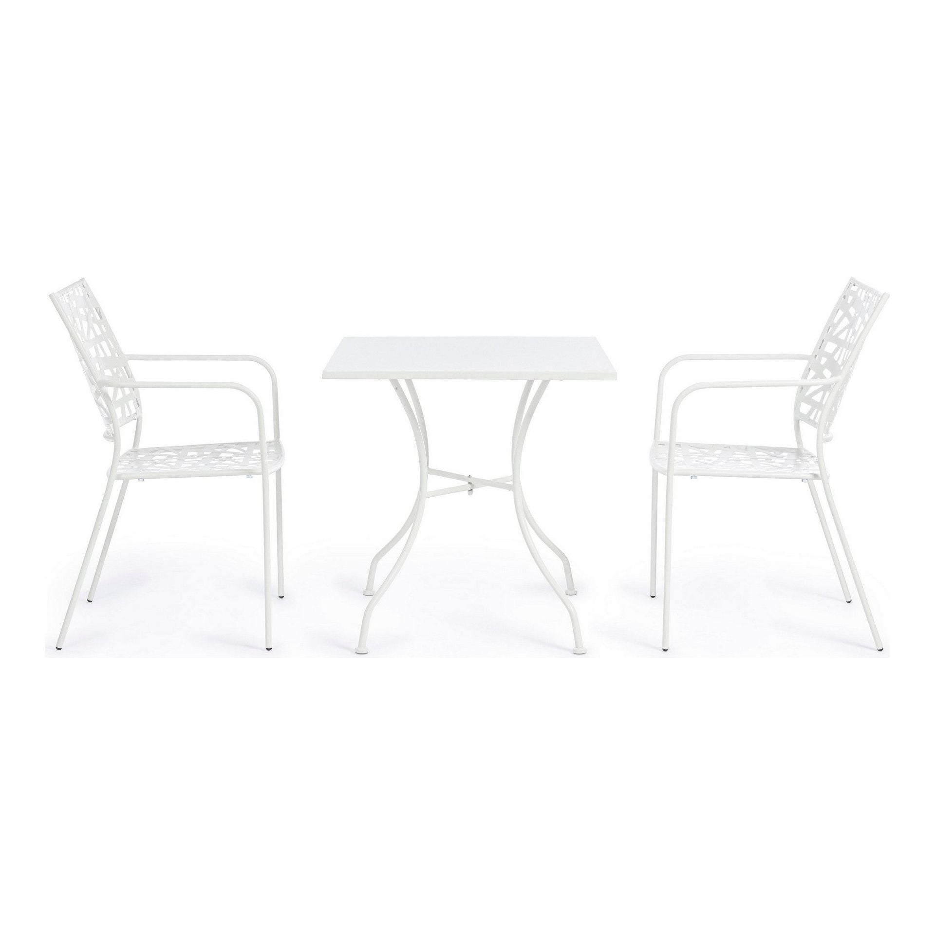 KELSIJA lauko bistro staliukas, baltas, 70 x 70 cm