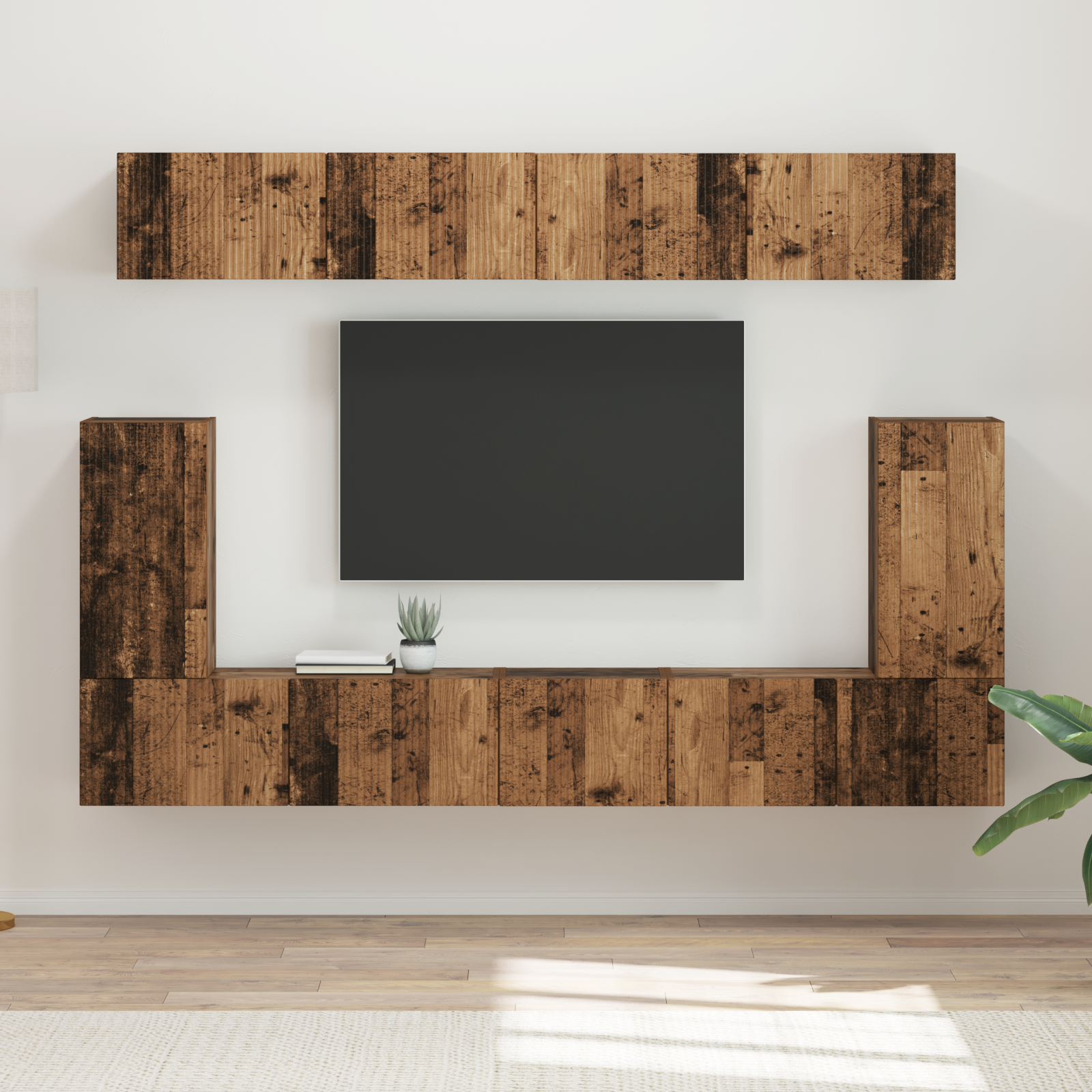 TV Cabinet Set 5 pcs Aged Wood Reclaimed Wood