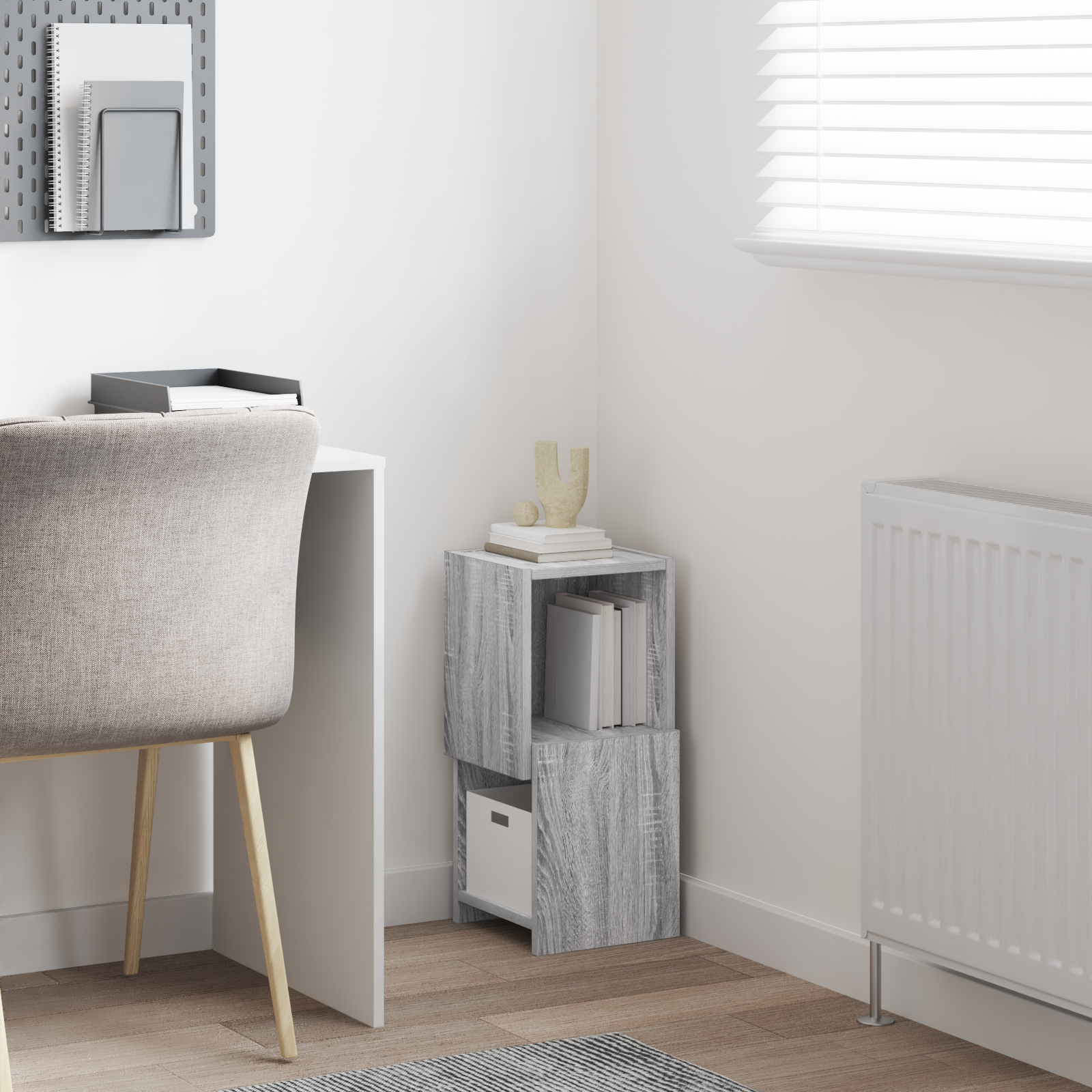 Corner Cabinet White 25.5x25x55cm Engineered wood