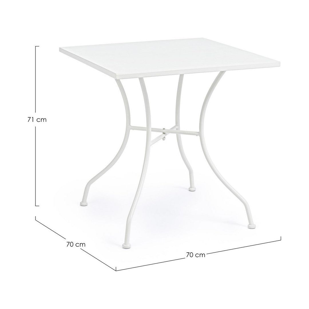 KELSIJA lauko bistro staliukas, baltas, 70 x 70 cm