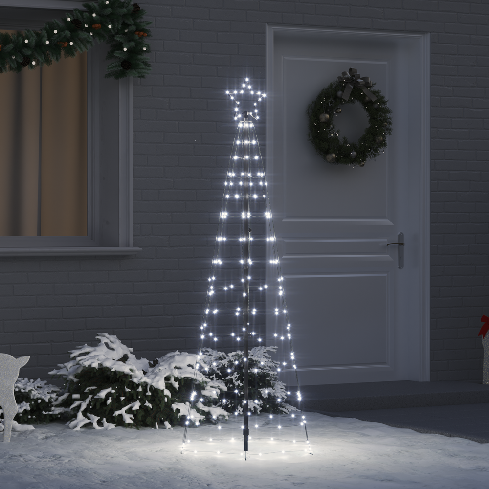 LED Christmas Tree HOLLOW EVERGREEN, with ground stakes Cold White 250 cm.