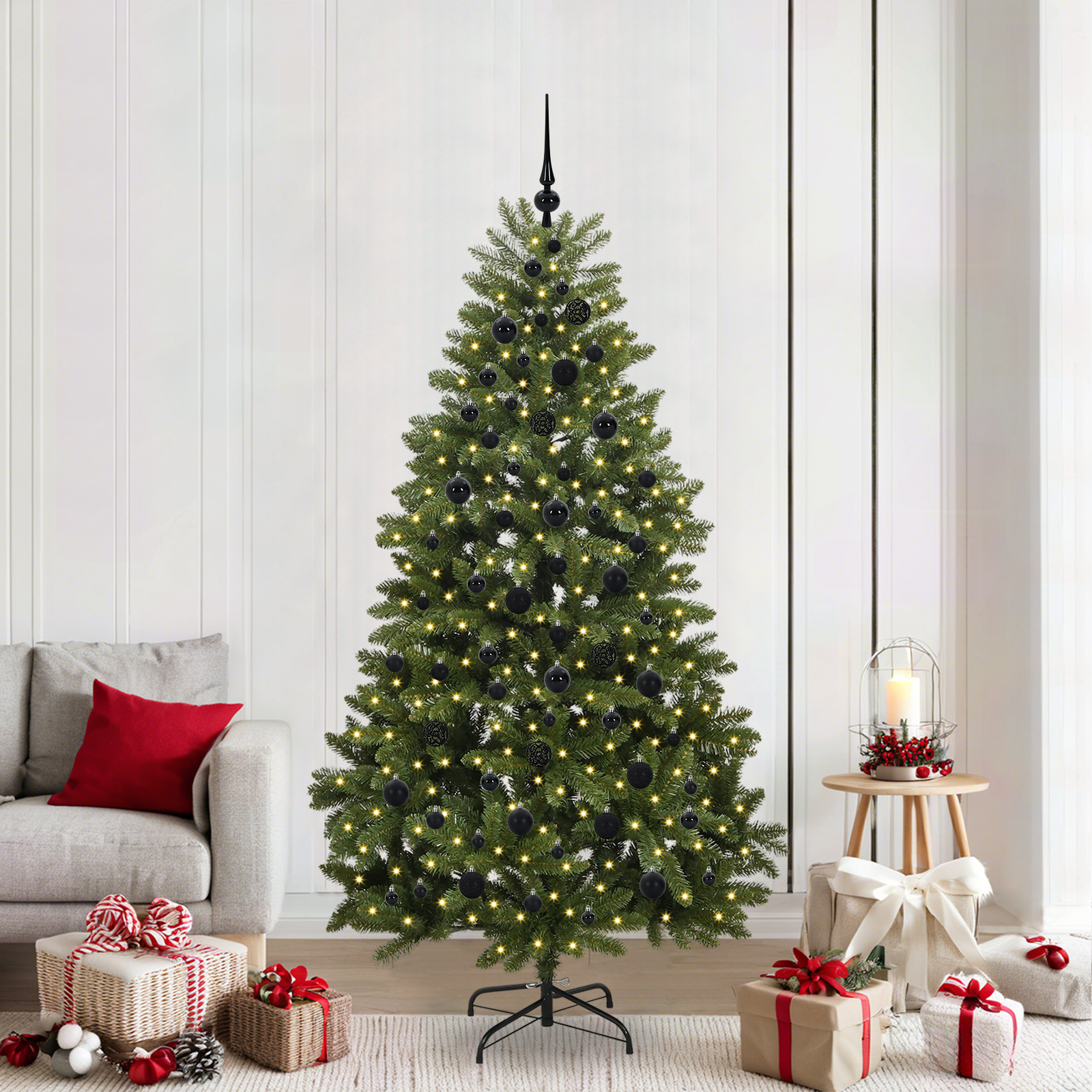 Dirbtinė Kalėdų eglutė BLOOM STAR, su 300 LED Žalia 210 cm . , metalas