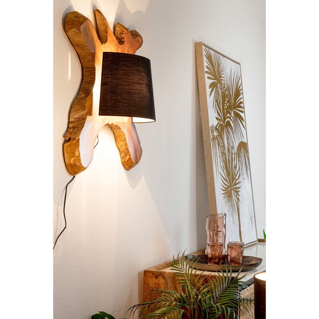 Sieninis šviestuvas LAFA, juoda, 22 cm