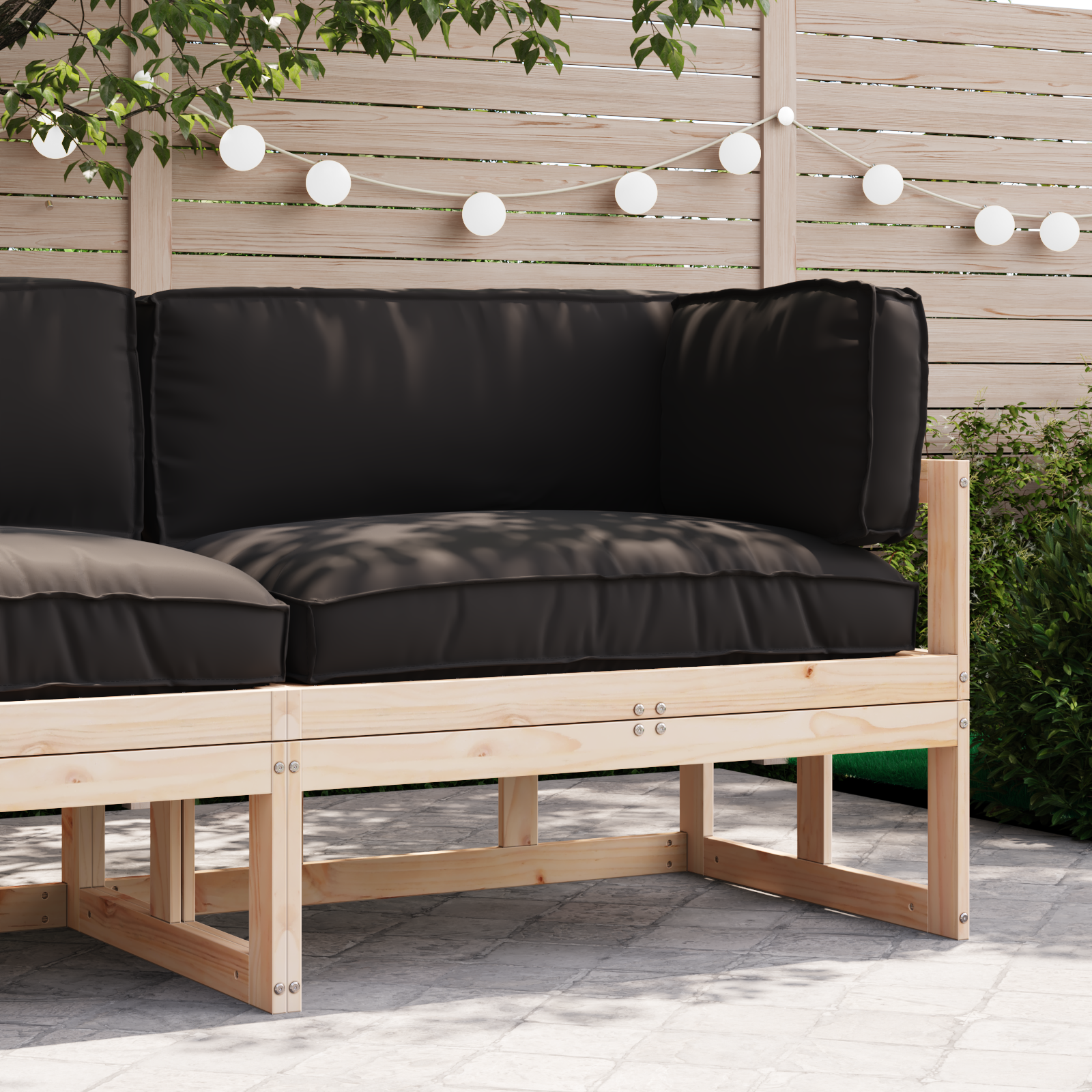 Pallet pagalvių rinkinys 3 pcs Juoda Oksfordo audinys