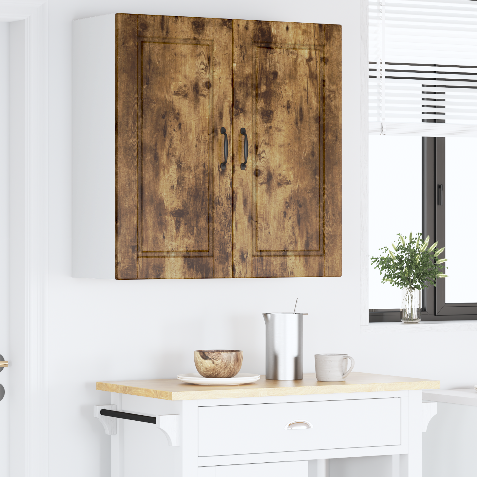 Virtuvės spintelė su lentyna Rūkyta ąžuolas 80 x 31 x 80 cm