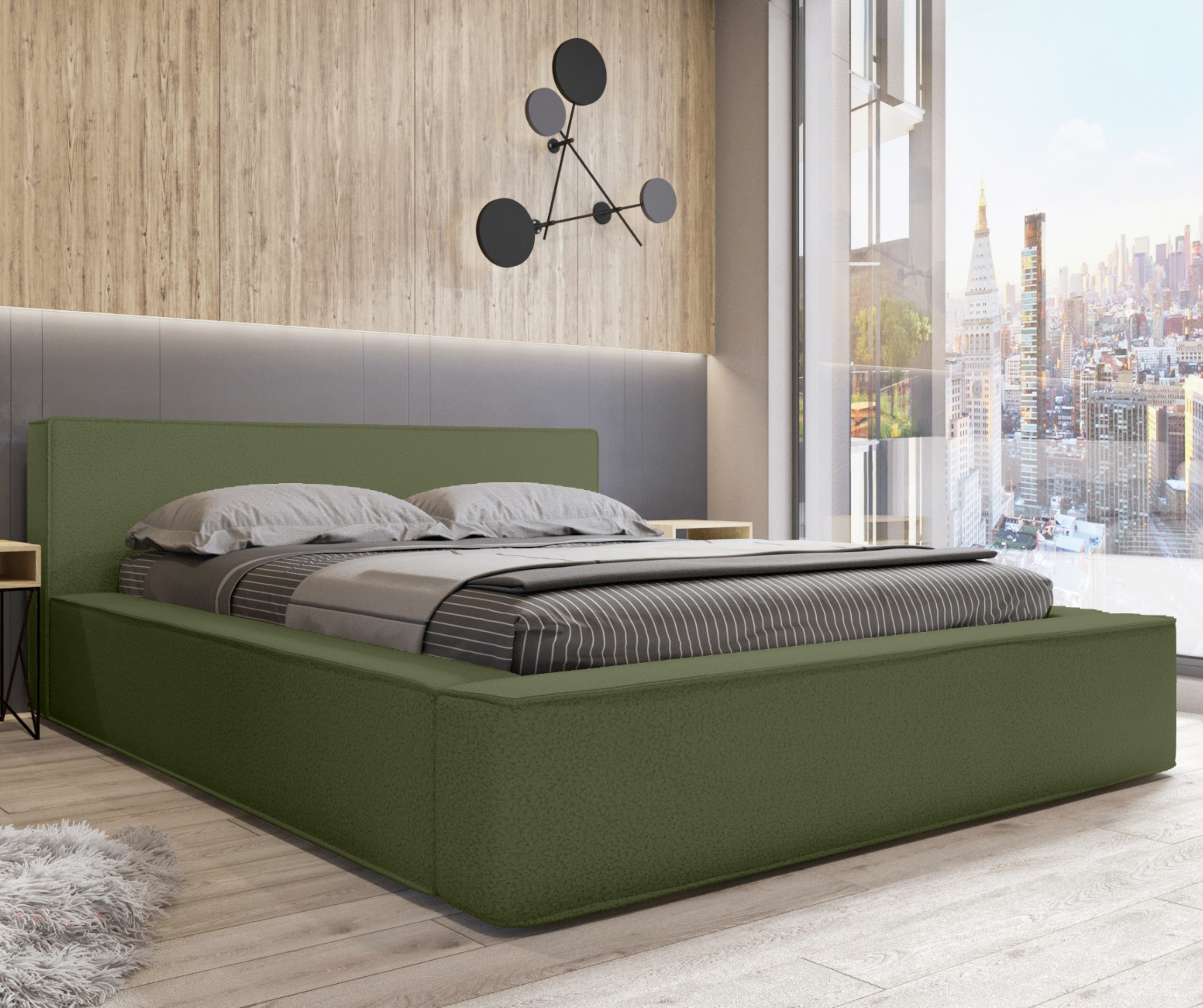 Lova BERNAND, žalias audinys struktūrinė