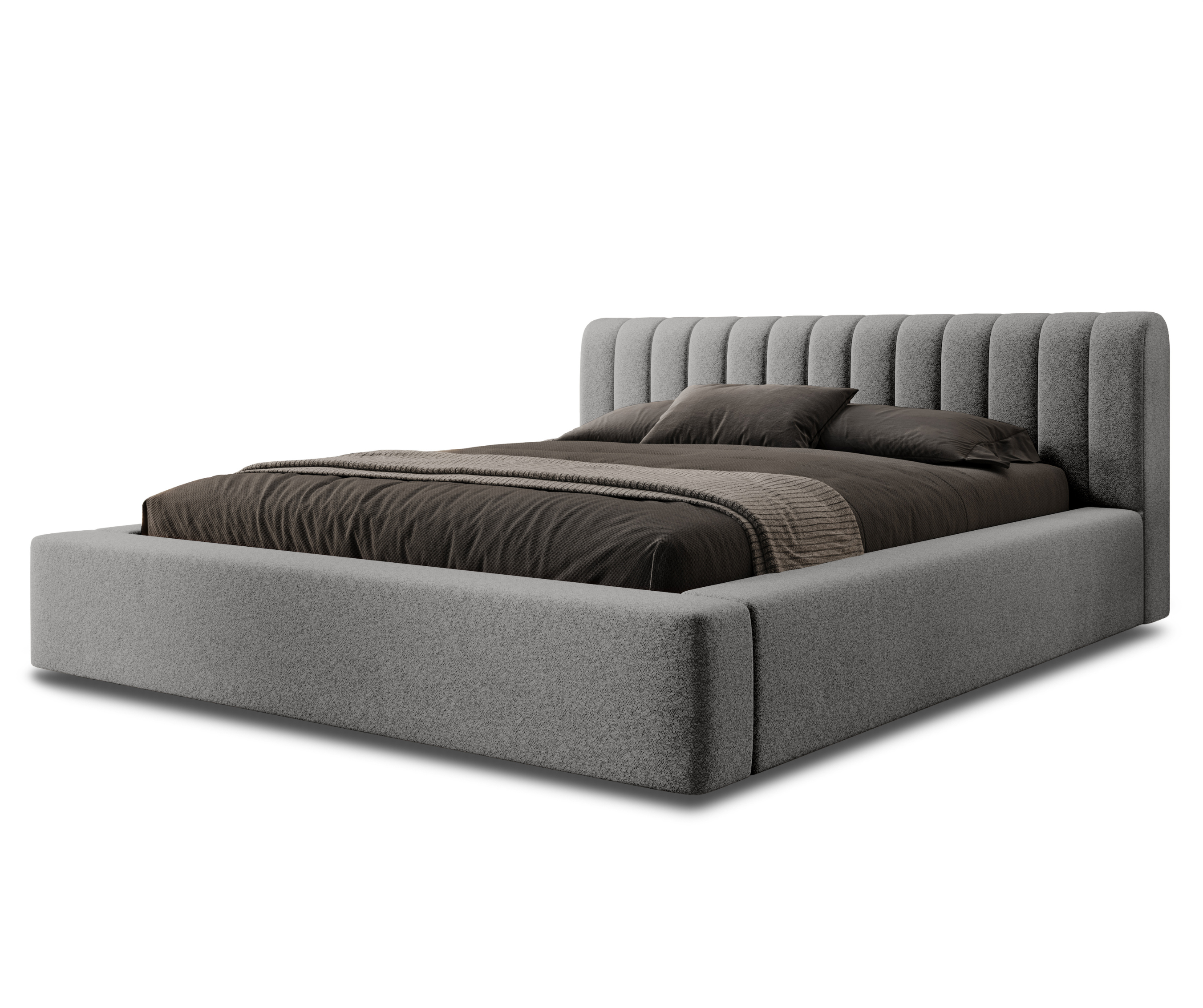 Bed AUKE, grey structural