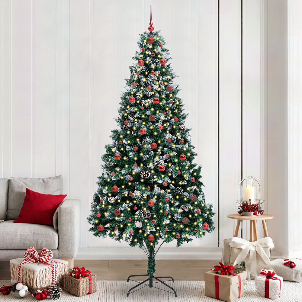 Artificial Christmas Tree Green 240 cm PVC and Steel and Plastic