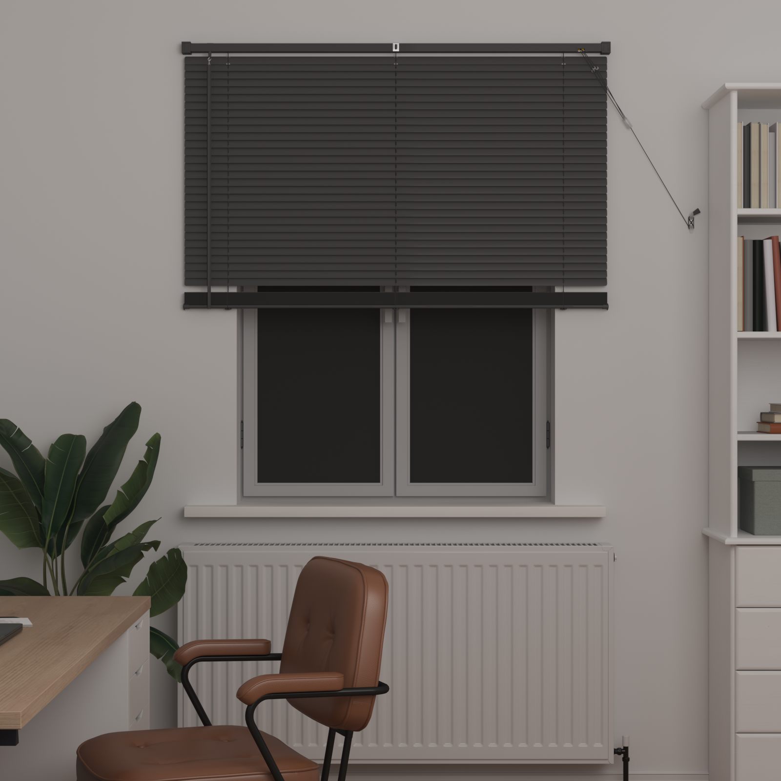Venecijos žaliuzės Sidabrinė Pilka 150 x 120 cm PVC