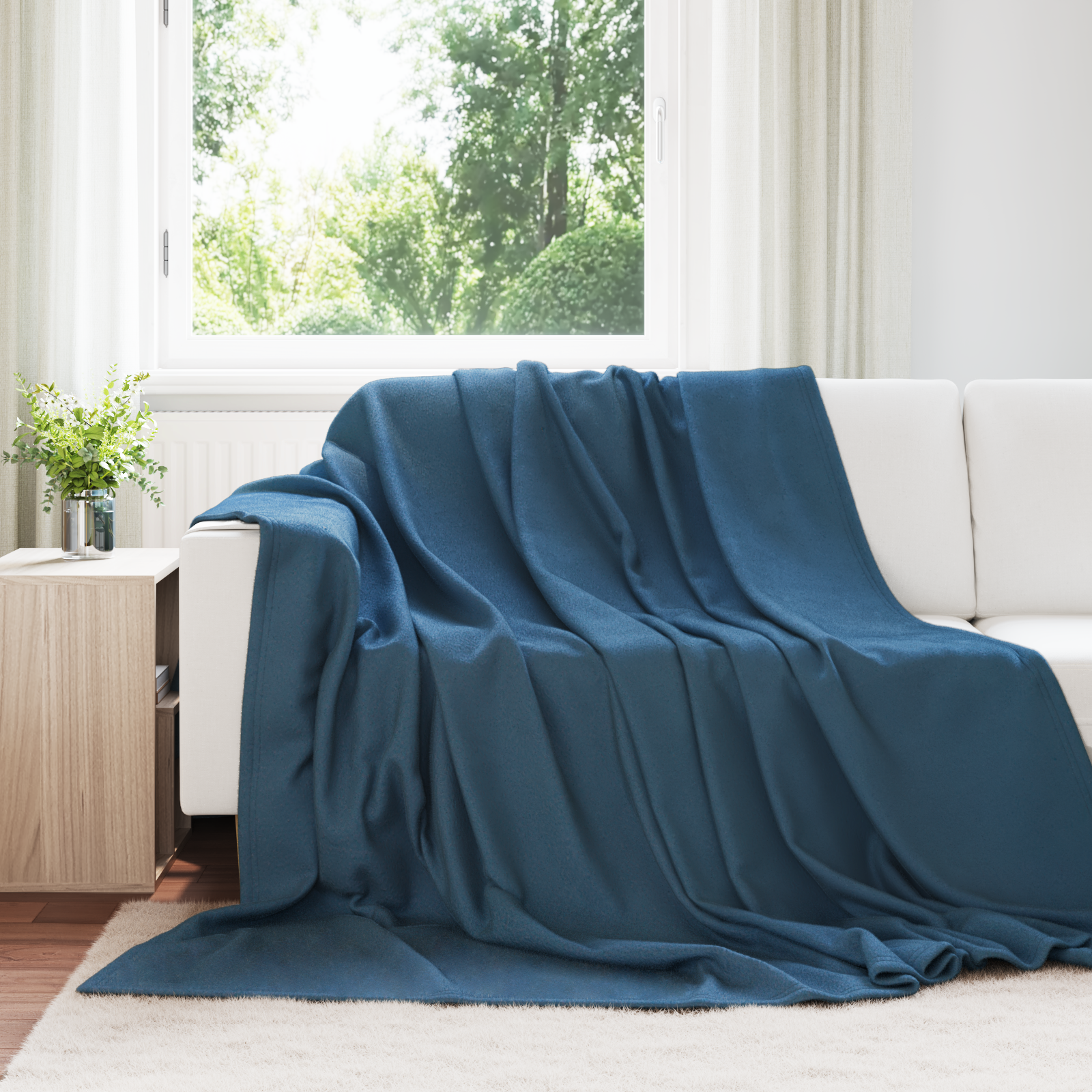 Mesti antklodės 6 pcs Jūrinė mėlyna 240 x 220 cm Flysas