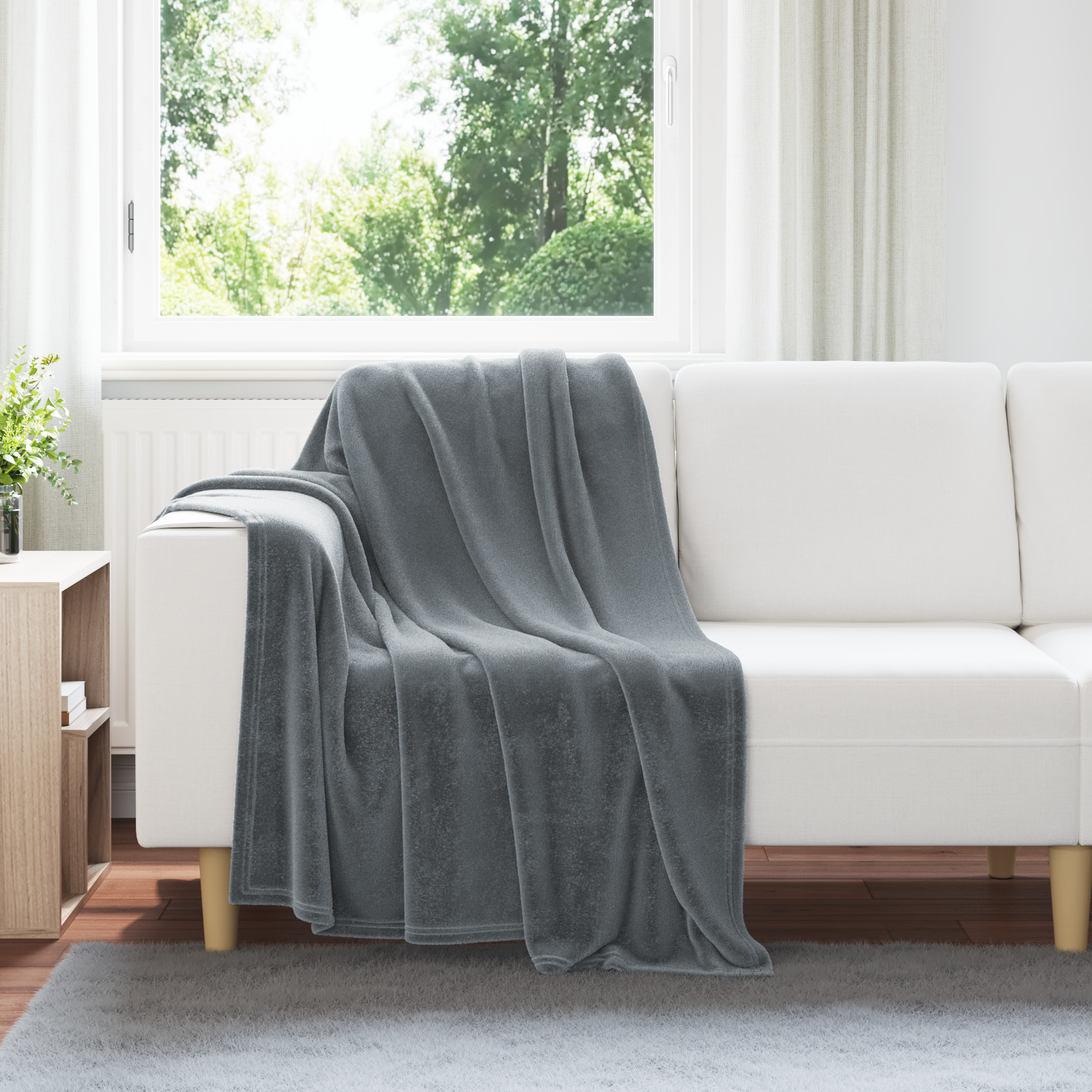 Mesti antklodės 6 pcs Tamsiai pilka 130 x 150 cm Flysas