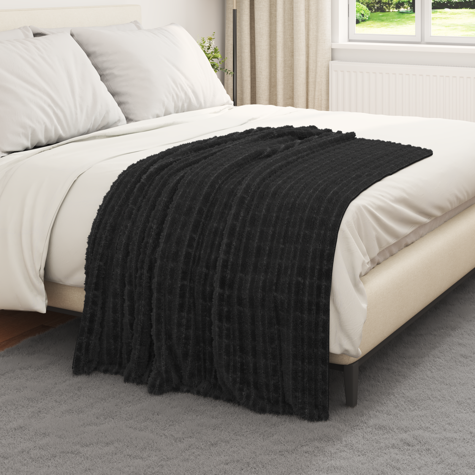 Mesti antklodės 6 pcs Juoda 150 x 130 cm Flysas