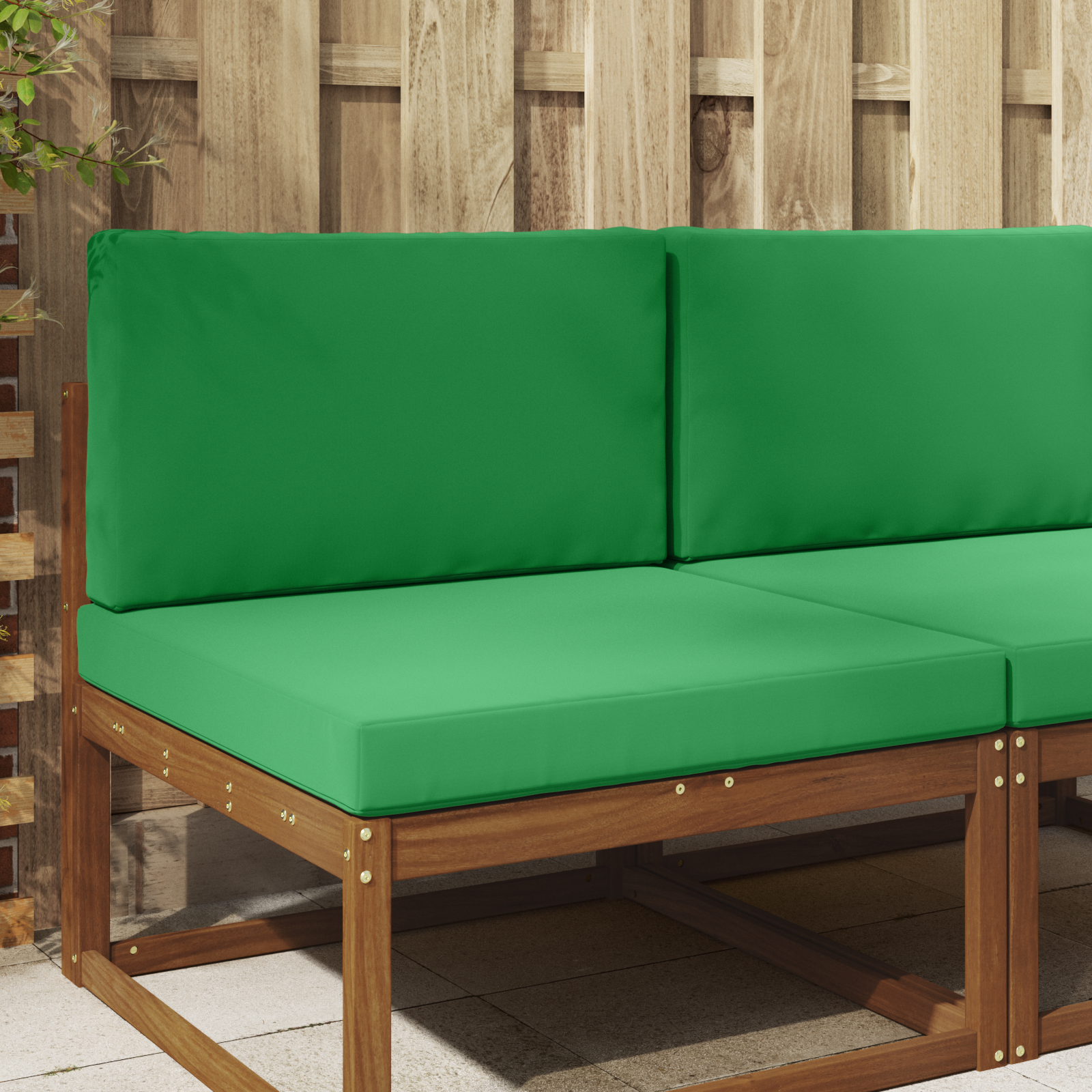 Lauko sofa pagalvėlė 2 pcs Žalia Poliesteris