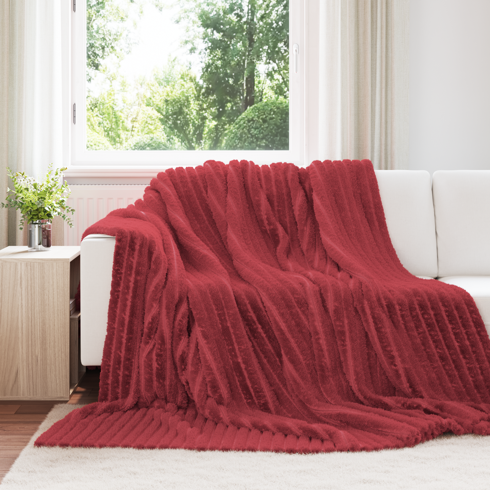 Mesti antklodės 6 pcs Bordo raudona 240 x 220 cm Flysas