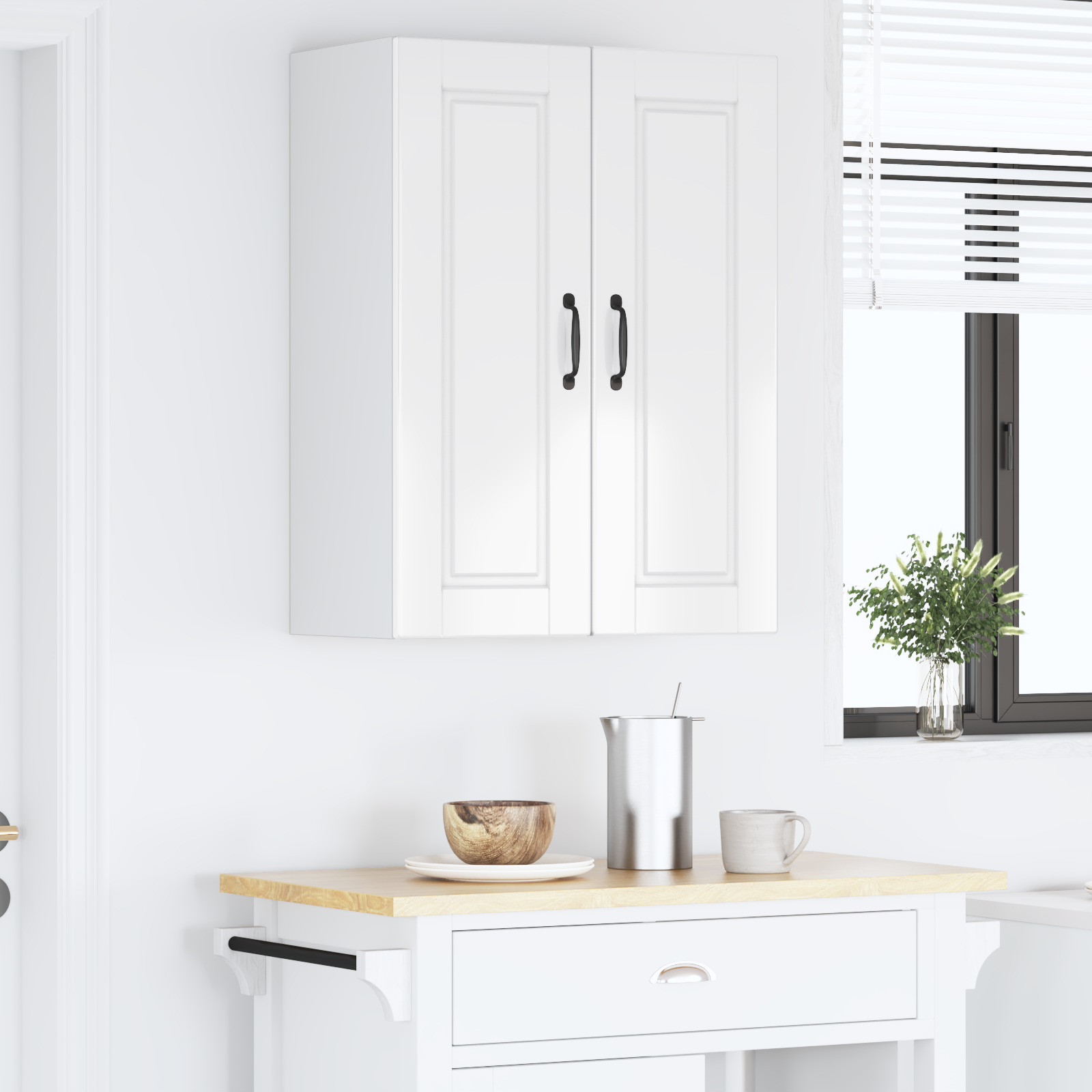 Kitchen Cabinet 2 pcs High Gloss White 30 x 31 x 80 cm