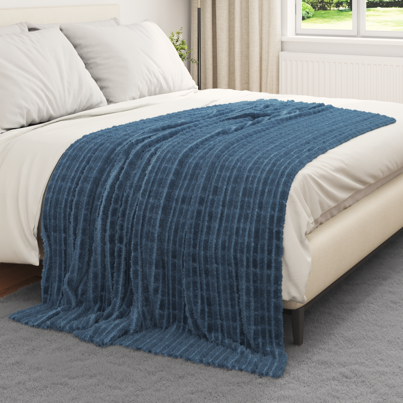 Mesti antklodės 6 pcs Jūrinė mėlyna 200 x 150 cm Flysas