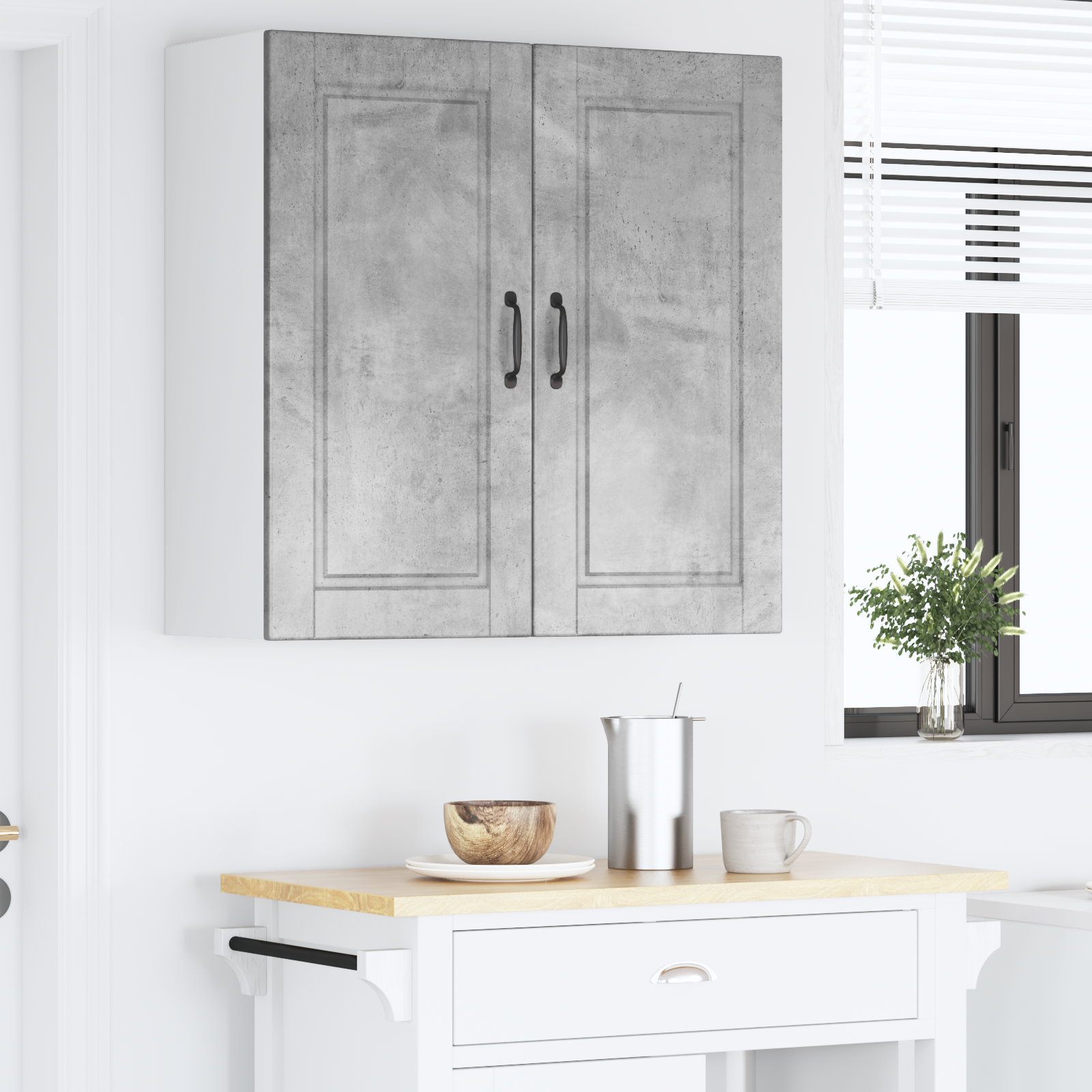 Virtuvės spintelė Betono pilka 80 x 31 x 80 cm Apdirbta mediena