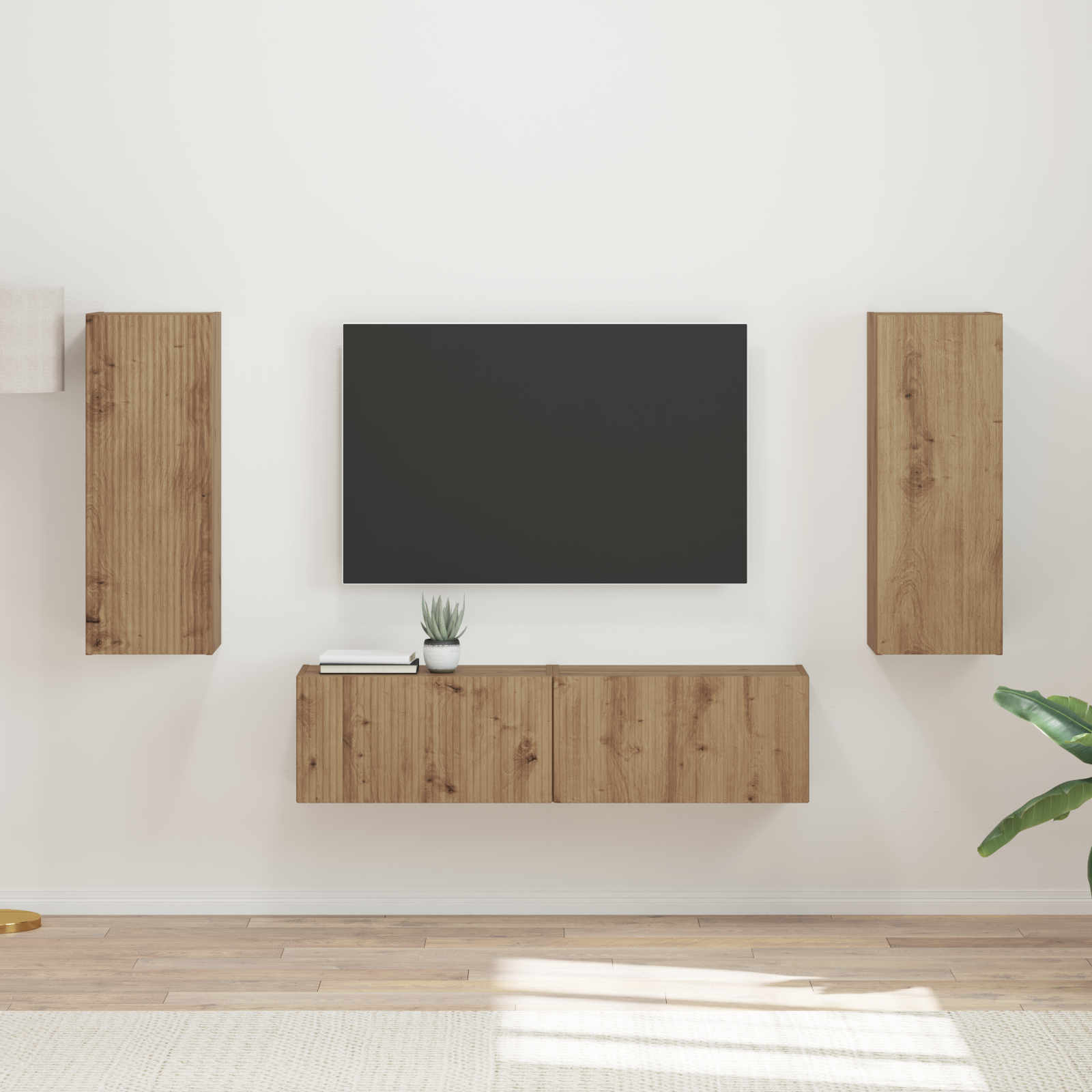 TV spintelių komplektas 2 pcs Amatininkų ąžuolas