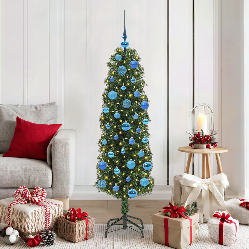 Artificial Christmas Tree Green 150 cm PVC, Steel, and Plastic