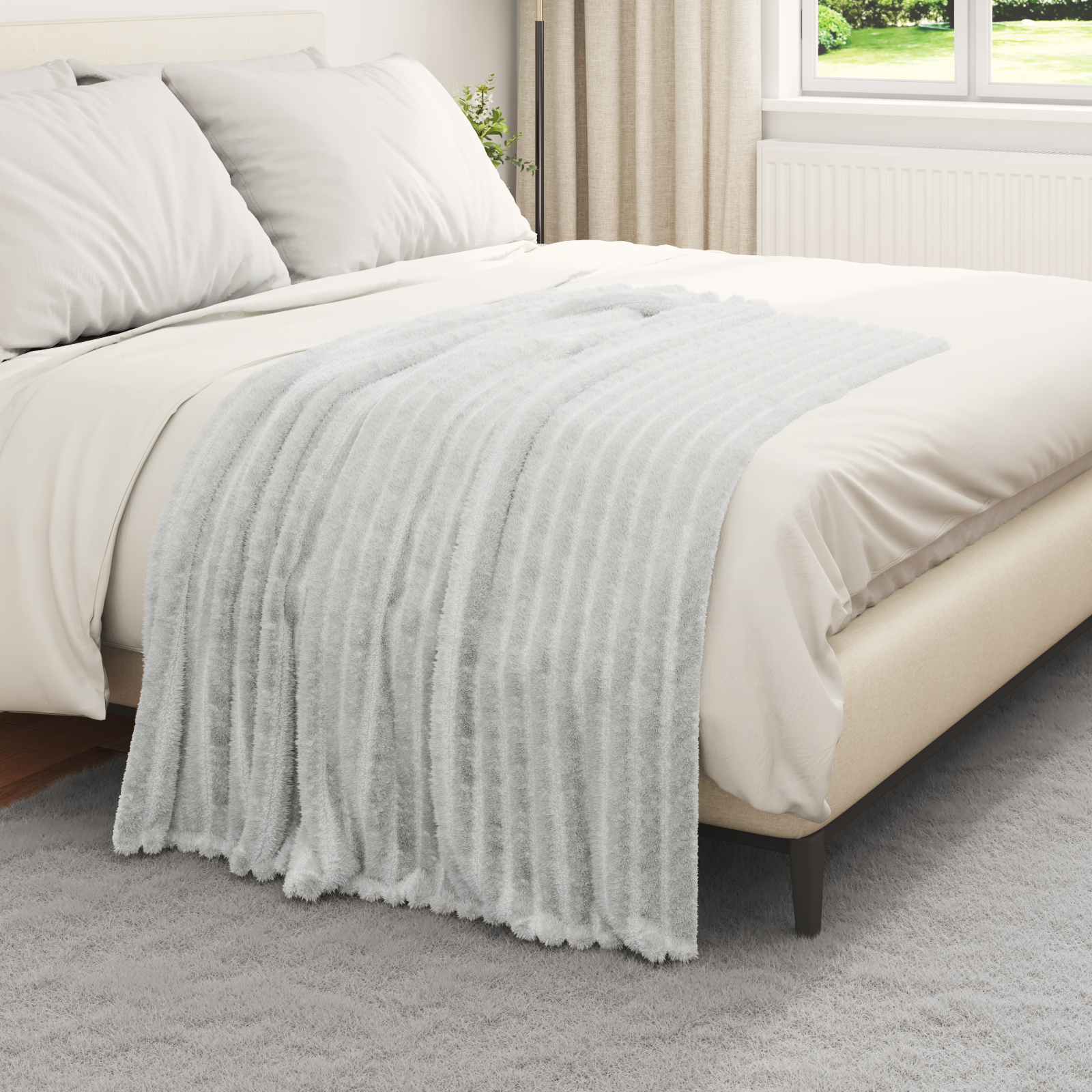 Throw Grey 150 x 130 cm Flysas