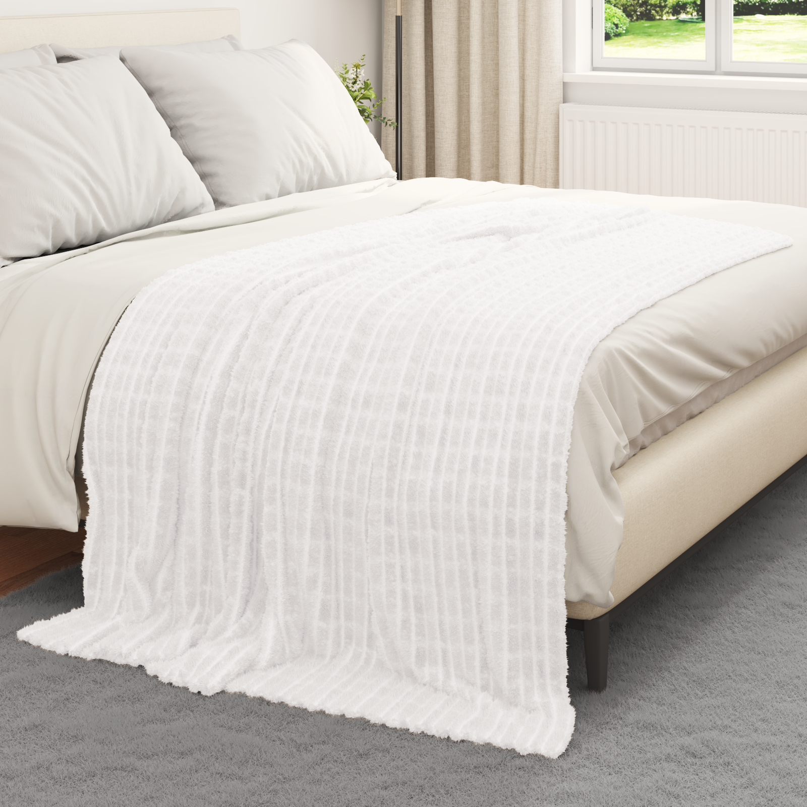 Segas balts 200 x 150 cm Flysas