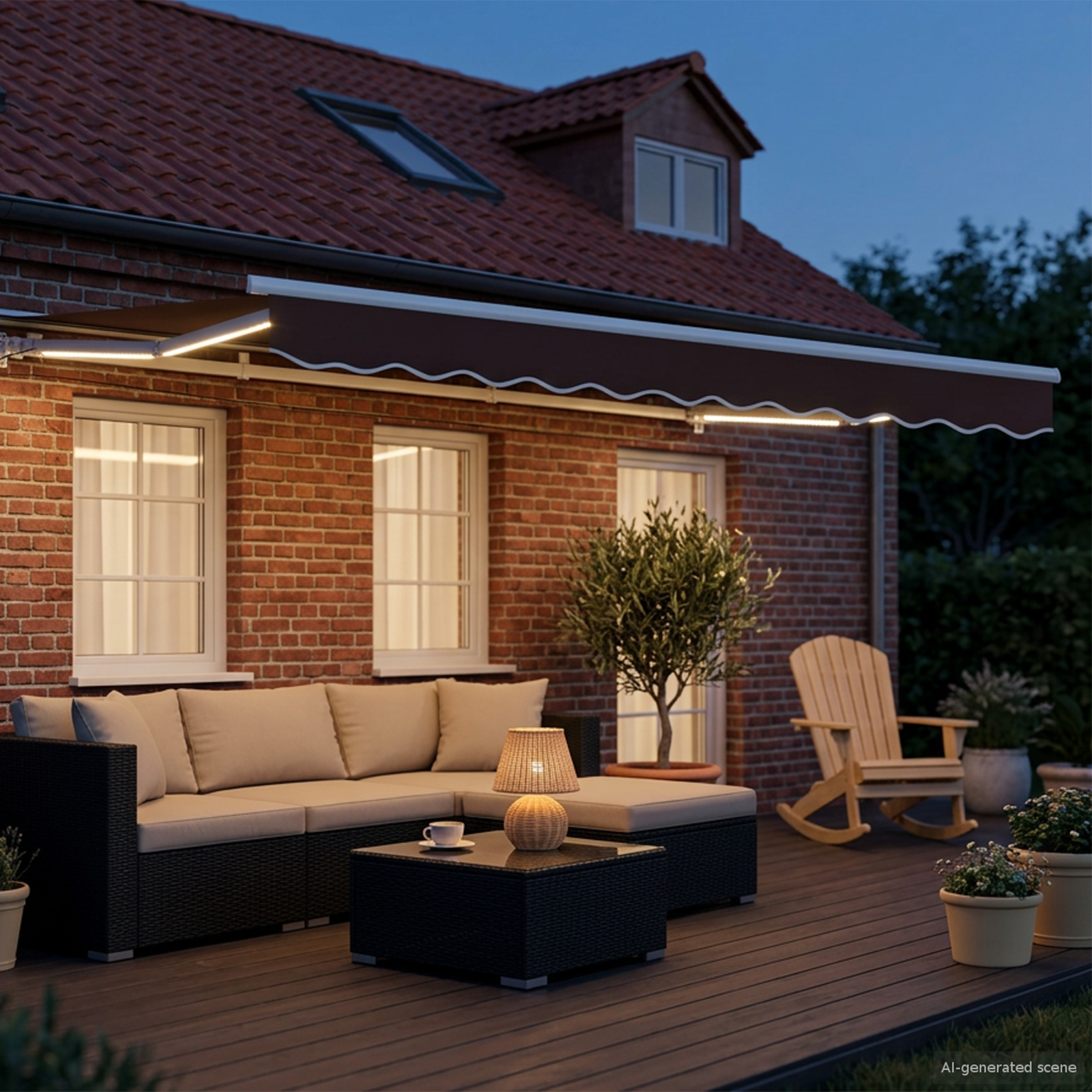Rankinis markizės rėmas su LED Ruda 2,5 x 2 m
