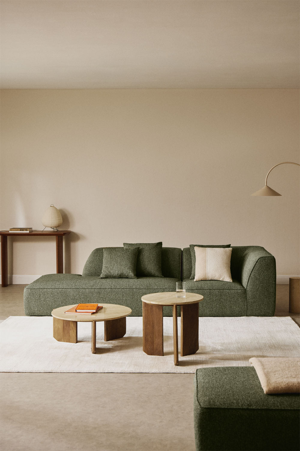 Kampinė sofa KARDENA, šalavijų boucle, kairė, 2 d.