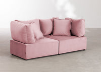 Aksominė sofa KATA visu dydžiu, rožinė aksomas