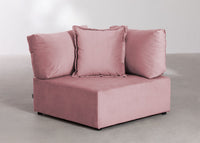 Aksominė sofa KATA minkšto aksomas tekstūra