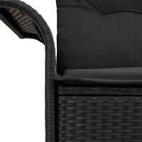 2 - vietė sodo sofa su laikymo vieta ir pagalvėmis juoda poli ratanas - Namų Idėja
